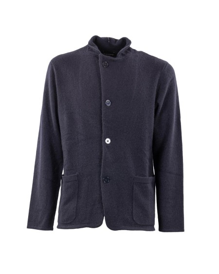 Shop EMPORIO ARMANI  Blazer: Emporio Armani giacca in maglia rasata.
Puro cashmer icon.
Maglia rasata al dritto.
Abbottonatura frontale.
Tasche laterali a toppa.
Maniche lunghe.
Composizione: 100% cashmere.
Made in China.. EM002471 AF10402-UB109